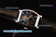 Vacheron Constantin Malte Swiss Tourbillon Manual Winding Steel Case with Black Dial and Black Leather Strap