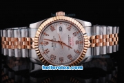 Rolex Datejust Oyster Perpetual Automatic Two Tone with White Dial