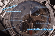 Breitling Chronomat B01 GMT Swiss Valjoux 7750 Automatic Steel Case/Strap with Grey Dial and Diamond Bezel