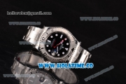 Rolex Yacht-Master Swiss ETA 2836 Automatic Full Steel with Black Dial and Dot Markers - 1:1 Original (JF)