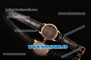 Omega De Ville Co-Axial Asia Automatic Rose Gold Case with Black Dial and Roman Numeral/Stick Markers