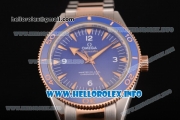 Omega Seamaster 300 Master Co-Axial Clone Omega 8500 Automatic Rose Gold/Steel Case with Blue Dial and Stick Markers