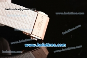 Hublot Big Bang Clone HUB4100 Automatic Rose Gold Case with White Ceramic Bezel and White Dial - 1:1 Original (TW)