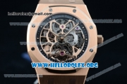 Audemars Piguet Royal Oak Openworked Extra-Thin Asia Automatic Rose Gold Case with Skeleton Dial and Rose Gold Bracelet (AAAF)