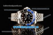 Rolex GTM-Master II 2836 Automatic Steel Case with Black Dial Dots Markers and Steel Bracelet