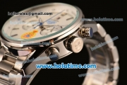 Tag Heuer Carrera Ferrari Chrono Miyota OS20 Quartz Full Steel with White Dial and Stick Markers