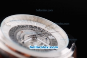 Vacheron Constantin Skeleton Automatic SSCase with White Dial and Leather Strap