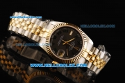 Rolex Datejust Automatic Movement Steel Case with Chocolate Dial and Two Tone Strap-Lady Model