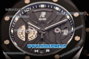 Audemars Piguet Royal Oak Offshore Chrono Miyota Quartz PVD Case with Black Dial and Rubber Strap