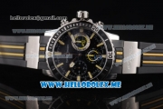 Ulysse Nardin Maxi Marine Diver Miyota OS20 Quartz Steel Case with Black Dial and Black Rubber Strap Yellow Markers