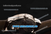 Vacheron Constantin Traditionelle Minute Repeater Tourbillon Swiss Tourbillon Manual Winding Steel Case Steel Bezel with Gray Dial and Brown Leather Strap