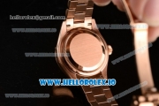 Rolex Datejust Swiss ETA 2671 Automatic Rose Gold Case with Yellow Dial Diamonds Markers and Rose Gold Bracelet (BP)