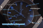 Hublot Classic Fusion Chrono Miyota Quartz PVD Case with Black Dial and Blue Markers