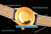 Rolex Cellini Time Asia 2813 Automatic Yellow Gold Case with Black/Blue Dial and Stick Markers