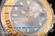 Rolex Yacht-Master 40 Swiss Swiss ETA 2836 Automatic Two Tone Case/Bracelet with Grey Dial and Dot Markers (JF)