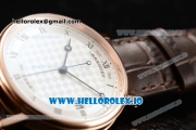 Breguet Classique Japanese Miyota 9015 Automatic Movement Rose Gold White Dial and Roman Numeral Markers Leather Strap (FF)