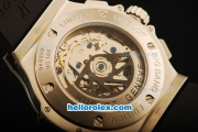 Hublot Big Bang Swiss Valjoux 7750 Automatic Steel Case with Black Dial and Rubber Strap