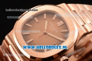 Patek Philippe Nautilus Miyota 9015 Automatic Rose Gold Case with Brown Dial and Rose Gold Bracelet - 1:1 Original