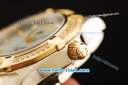 Tag Heuer Aquaracer Swiss ETA Quartz Movement Gold Bezel with Diamond - Blue MOP Dial and Two Tone Strap