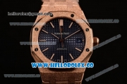 Audemars Piguet Royal Oak 41MM Clone AP Calibre 3120 Automatic Rose Gold Case with Blue Dial and Rose Gold Bracelet - (EF)