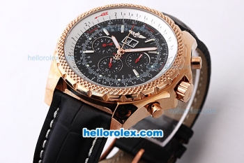 Breitling For Bentley Working Chronograph Automatic Rose Gold Bezel and Case with Black Dial