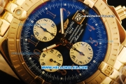 Breitling Chronomat Evolution Chronograph Swiss Valjoux 7750 Automatic Movement Full Gold with Black Dial and Arabic Numeral Markers