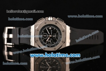 Audemars Piguet Royal Oak Offshore Chronograph Miyota OS10 Quartz Steel Case with Black Dial and Stick Markers