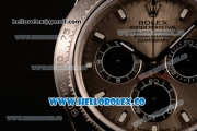 Rolex Daytona Chrono Clone Rolex 4130 Automatic Steel Case with Gray Dial PVD Bezel and Steel Bracelet (EF)