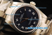 Rolex Air King Automatic Movement Full Steel with ETA Coating Case and Blue Dial