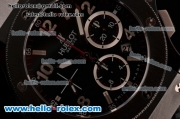 Hublot Big Bang Chrono Clone HUB4100 Automatic Ceramic Case with Black Rubber Strap Whtie Markers Black Dial