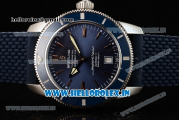 Breitling Superocean Heritage II 42 Swiss ETA 2824 Automatic Steel Case Blue Dial With Stick Markers Blue Rubber Strap(JH)