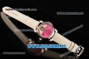 Ulysse Nardin Skeleton Tourbillon Manufacture Asia Automatic Steel Case with Pink/White Dial and White Leather Strap