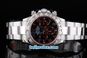 Rolex Daytona Oyster Perpetual Chronometer Automatic with White Bezel,Black Dial and Number Marking