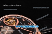 IWC Portuguese Tourbillon Hand-Wound F.A. Jones Swiss Tourbillon Manual Winding Rose Gold Case with Black Dial and Arabic Numeral Markers - 1:1 Original