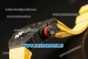 Richard Mille RM35-02 Carbon Fiber With Miyota 9015 Movement 1:1 Clone Yellow Rubber