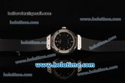 Hublot Classic Fusion Japan Miyota Automatic Steel Case with Black Dial Black Rubber Bracelet and Silver Markers - 1:1 Original
