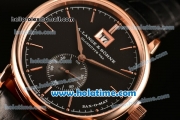 A.Lange&Sohne Saxonia Miyota Quartz Rose Gold Case with Stick Markers and Black Dial