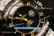 Rolex Submariner Bamford Asia 2813 Automatic Full PVD with Black Micro Checkered Dial - Yellow Spirit