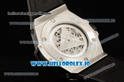 Hublot Big Bang Sang Bleu 9015 Automatic Steel Case with Black Dial Arabic Numeral Markers and Genuine Leather Strap