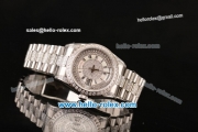 Rolex Day Date Asia 2813 Automatic Steel Case with Diamond/Steel Strap Diamond Bezel and Diamond Dial