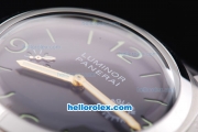 Panerai Luminor 1950 Asia 6794 Manual Winding Silver Case with Blue Dial and Leather Strap