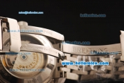 Breitling Montbrillant Swiss Valjoux 7750 Automatic Full Steel with White Dial and Sliver Numeral Markers