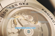 Rolex Daytona Chronograph Swiss Valjoux 7750 Automatic Movement White Dial with PVD Bezel and Steel Strap