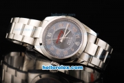 Rolex Air King Swiss ETA 2836 Automatic Movement Full Steel with Blue Dial and Red Numeral Marker