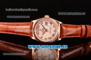 Rolex Day-Date Asia 2813/Swiss ETA 2836/Clone Rolex 3135 Automatic Rose Gold Case with Roman Numeral Markers and White MOP Dial (BP)