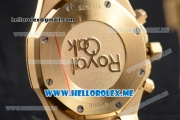 Audemars Piguet Royal Oak Miyota Quartz Yellow Gold Case/Bracelet with Grey Dial and Stick Markers