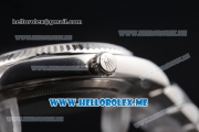 Rolex Day-Date Clone Rolex 3255 Automatic Stainless Steel Case/Bracelet with Silver Dial and Roman Numeral Markers