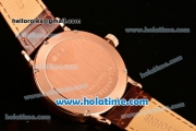 A.Lange&Sohne Saxonia Miyota Quartz Rose Gold Case with Stick Markers and Brown Dial