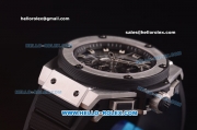 Hublot King Power F1 Swiss Valjoux 7750 Automatic Steel Case with Skeleton Dial and Black Rubber Strap