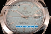Rolex Day-Date II Asia 2813 Automatic Full Steel with Blue Dial and White Stick Markers